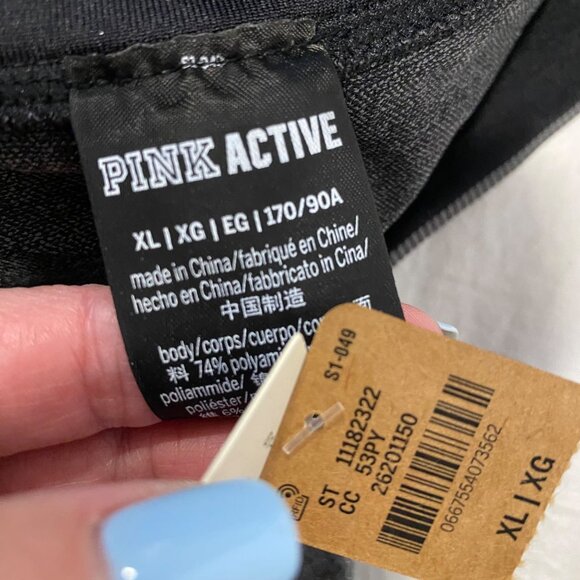 PINK Active Seamless High Waist Full Length‎ Tight Black Gray Size XL NWT - Picture 9 of 13